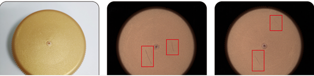 Hình ảnh minh họa kiểm tra các khuyết tật bề mặt trên nắp chai nhựa.png