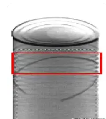 Inspeksi sinar-X pada makanan kaleng - kontaminan trim logam.png Inspeksi sinar-X pada makanan kaleng - kontaminan trim logam.png